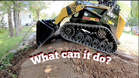 skid steer regrading|Testing a new skid steer Regrading a site .